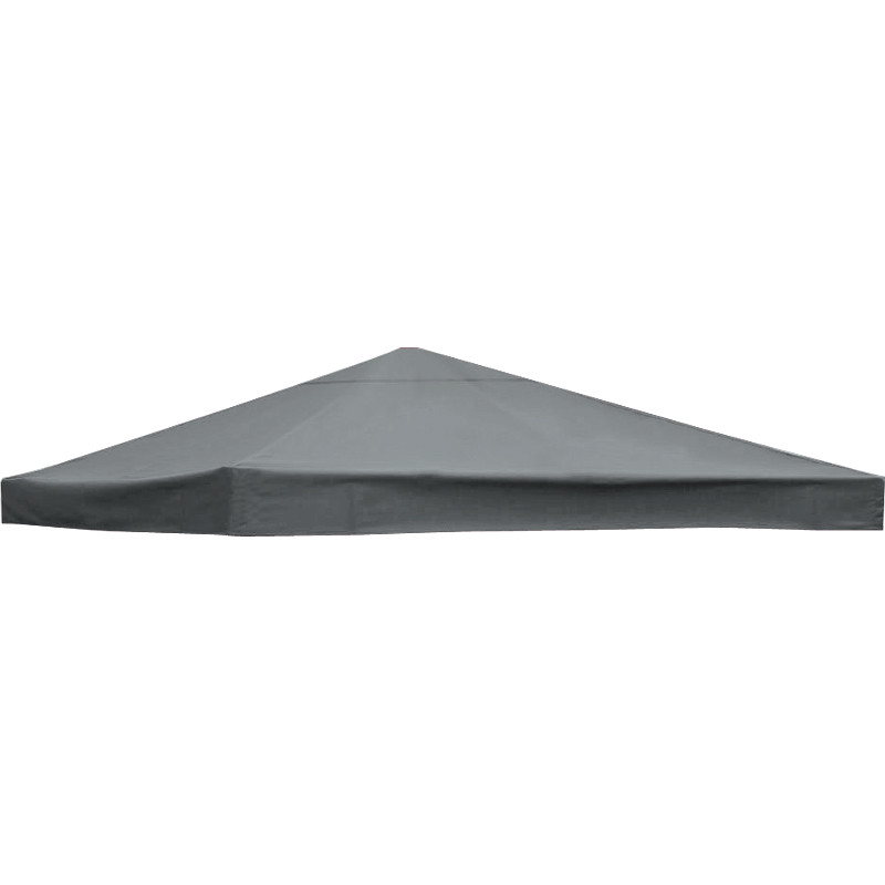 3x3m Gazebo Top Cover Roof Replacement Tent Canopy Fabric 1-Tier Dark Grey