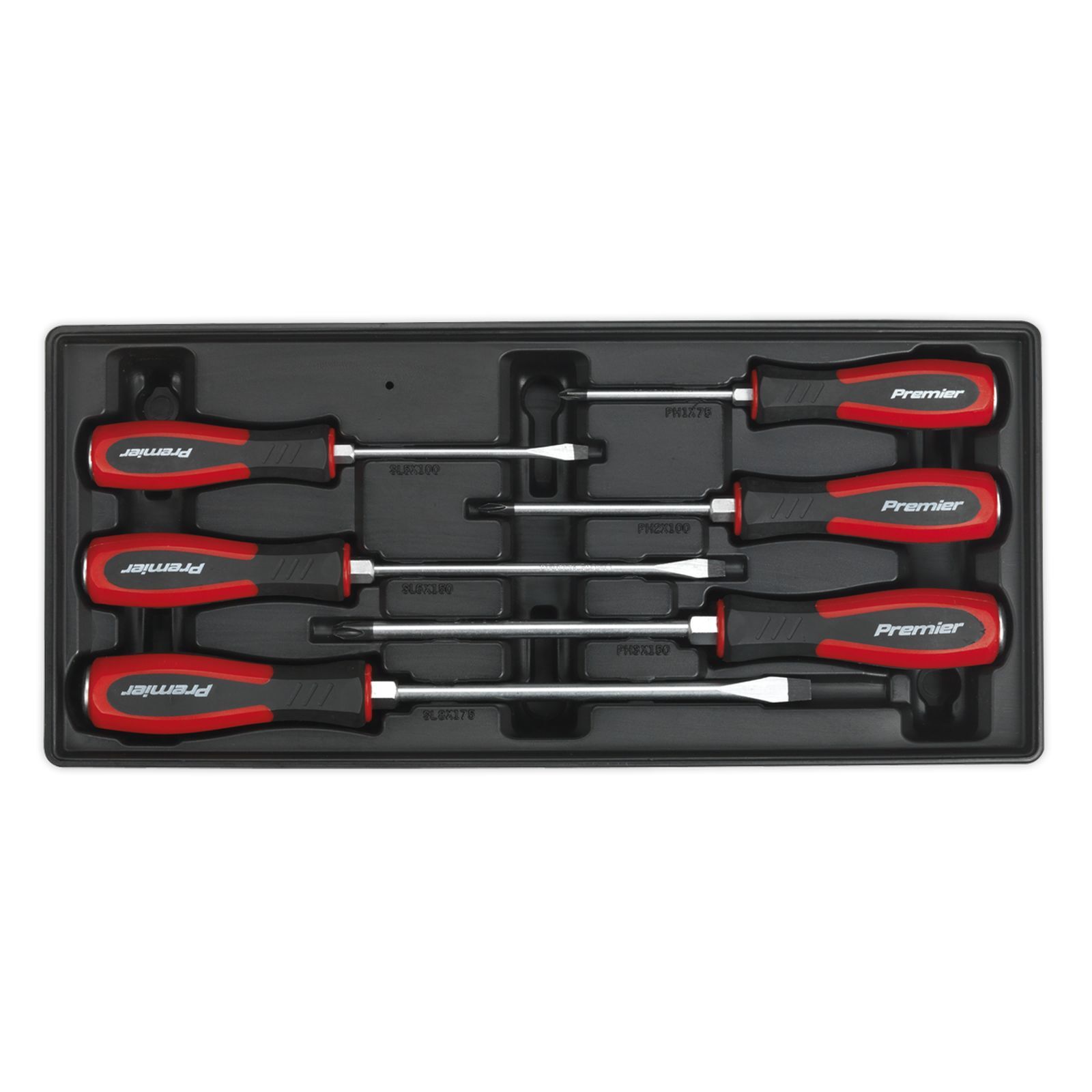 Sealey Tool Tray with Hammer-Thru Screwdriver Set 6 Piece Tool Tray TBT29