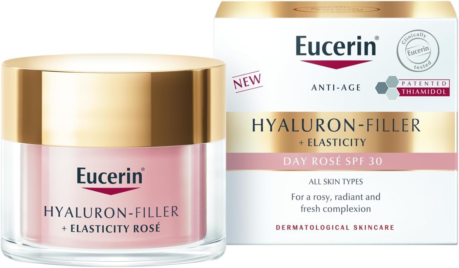 Eucerin Hyaluron-Filler + Elasticity Day Rosé SPF 30 50ml, Anti-Wrinkle Day Cr