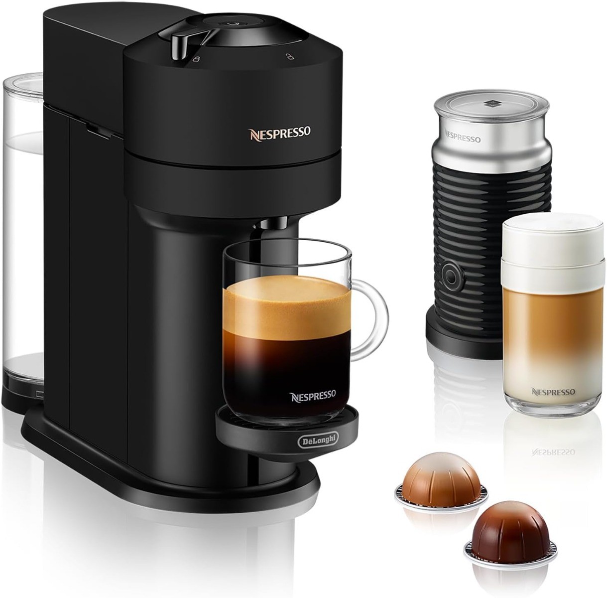 De'Longhi ENV120.BMAE Vertuo Next Pod Coffee Machine With Aeroccino Milk Frother
