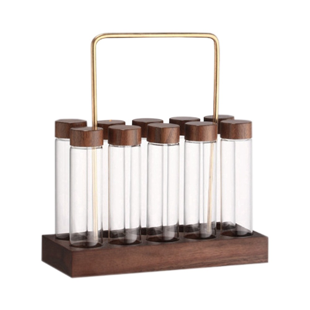 Glass Test Tube Display Stand Tools Single Tube Storage Coffee Bean7400