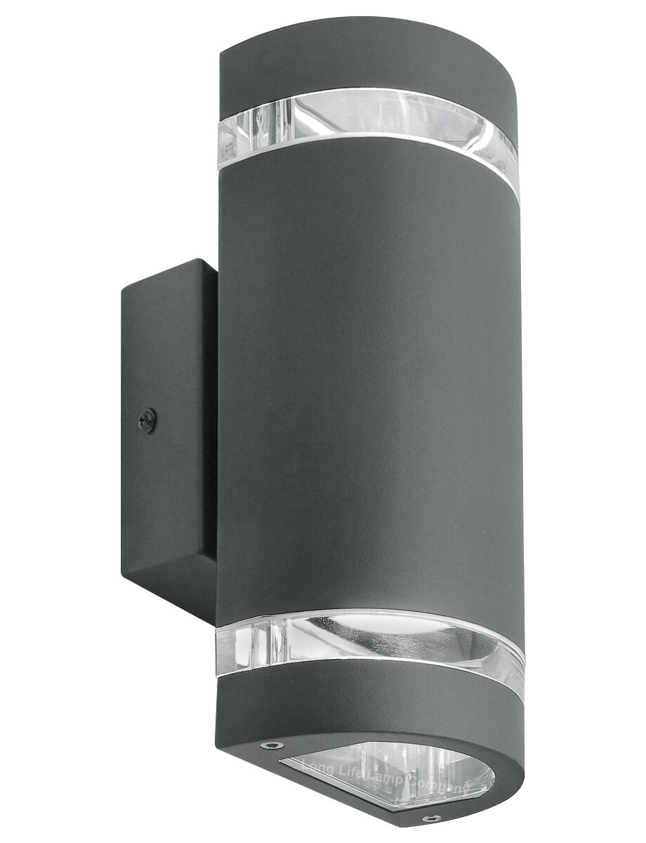 Modern Black Up Down Double Wall Light GU10 IP44 Outdoor Garden Light ZLC336B
