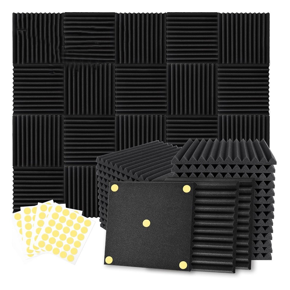 24 Pack Acoustic Foam Panels 1 X 12 X 12inch Soundproofing Noise Cancelling4634