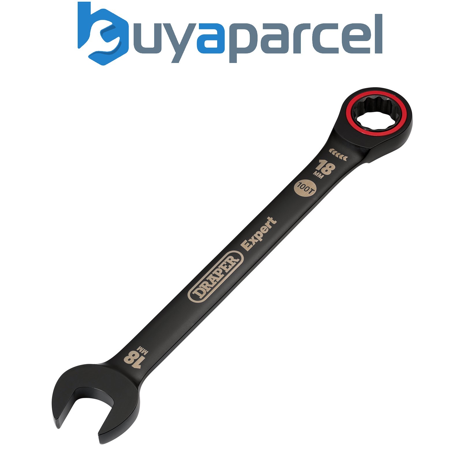 Draper 03891 Draper Expert HI-TORQ Metric Ratchet Combination Spanner, 18mm, Bla