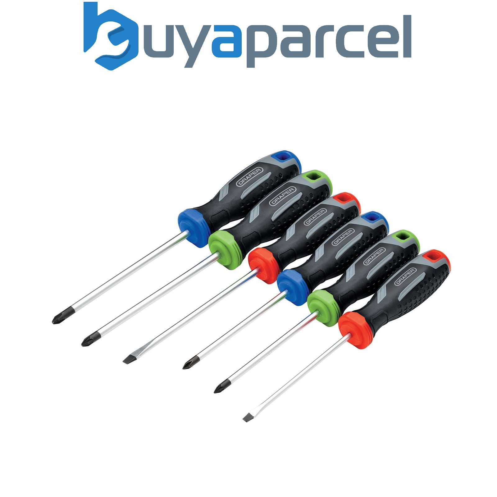 Draper 13433 Soft Grip Screwdriver Set (6 Piece)
