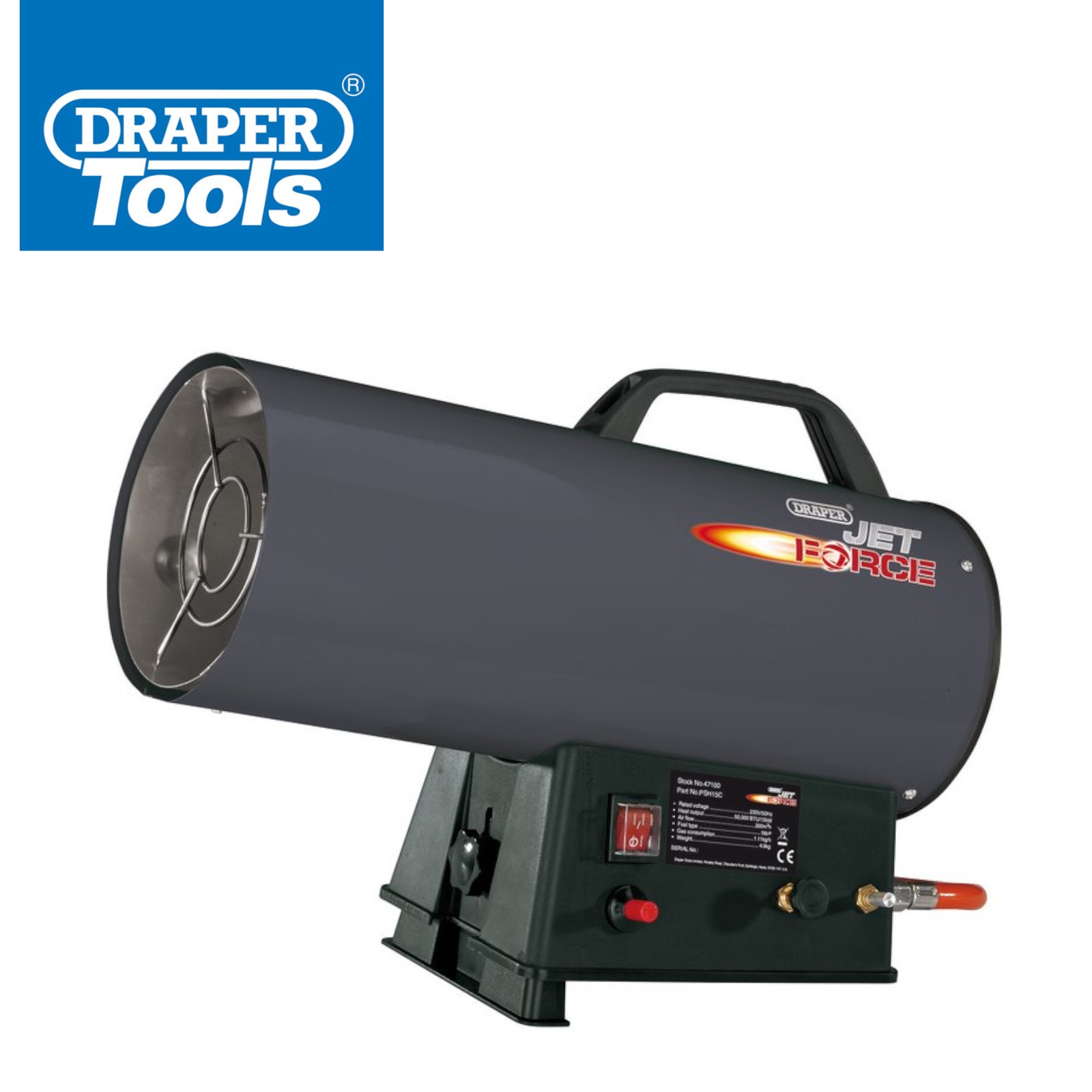 Draper 47100 Jet Force Propane Space Heater 50,000 BTU 15Kw Workshop Garage