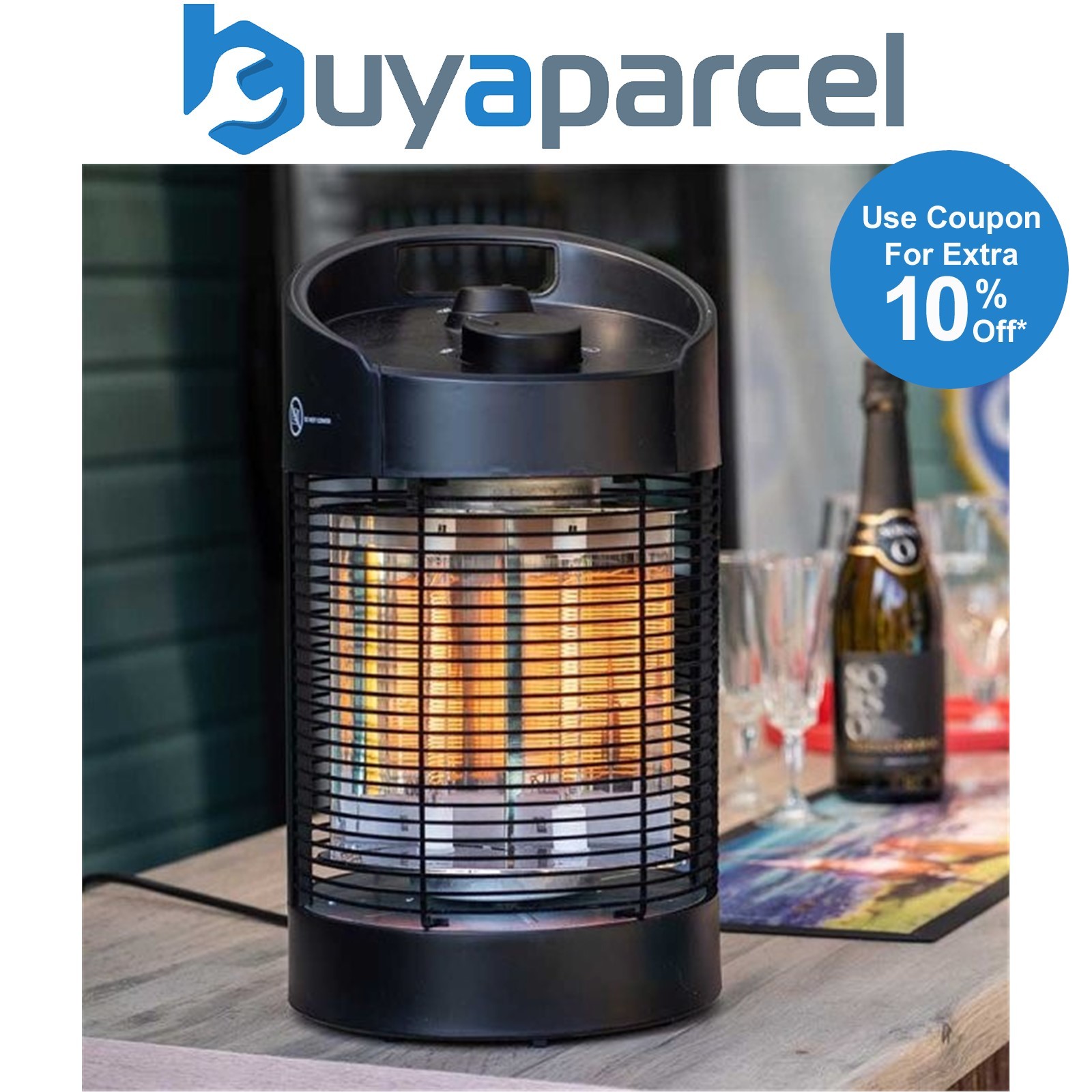 Smart Garden Mojo Rotating Free Standing Electric Outdoor Garden Patio Heater