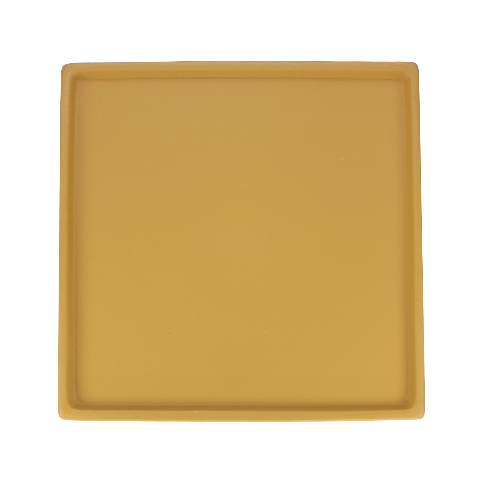 Ceramic Plant Saucer, 8.3 Inch Saucer Drip [Square Yellow]