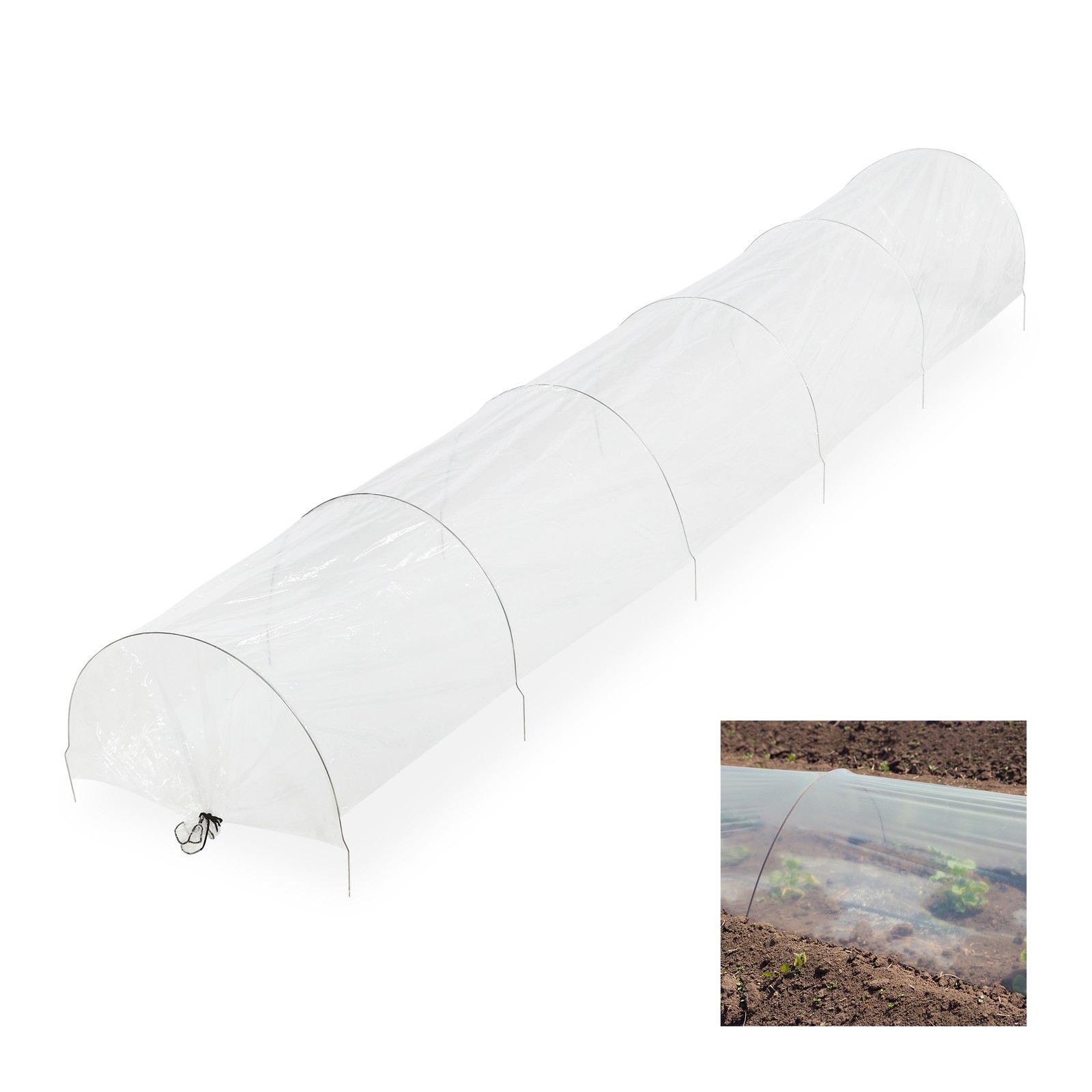 Grow tunnel Plastic Plant Cover Seedling Protection Tent Lightweight Easy Setup