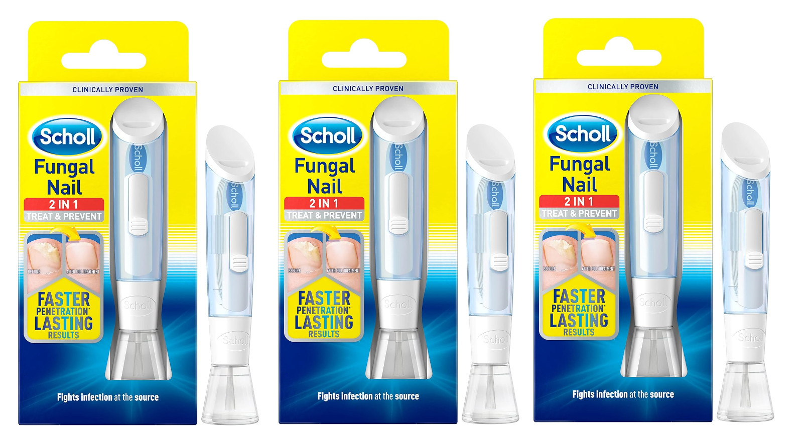 3 PACK - Scholl Fungal Nail Treatment, 3.8 ml - Fungal Nail Infection Treatment