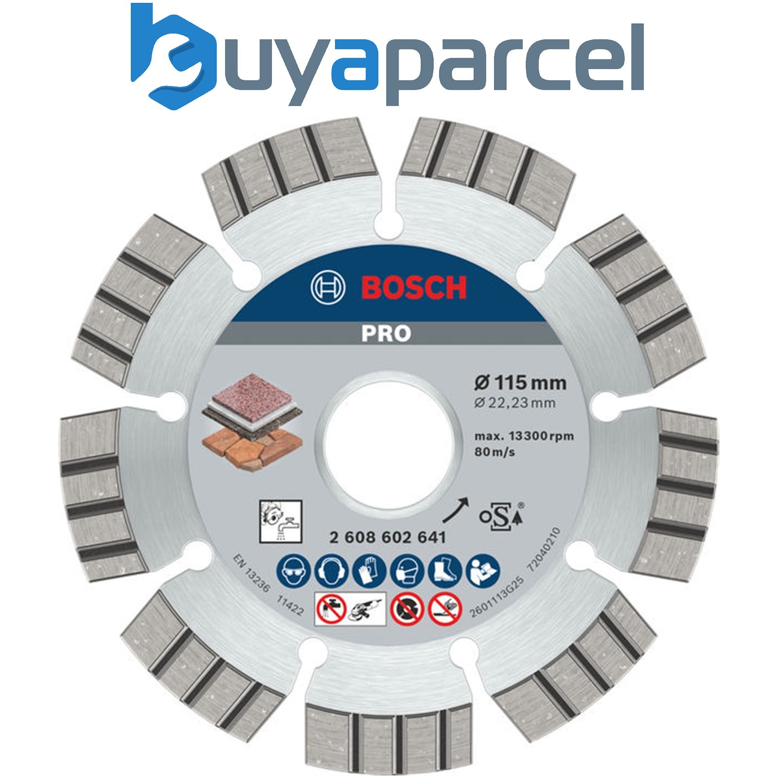 Bosch Diamond cutting disc PRO Stone Diamond Disc 115 x 22.23 x 2.2mm 2608602641