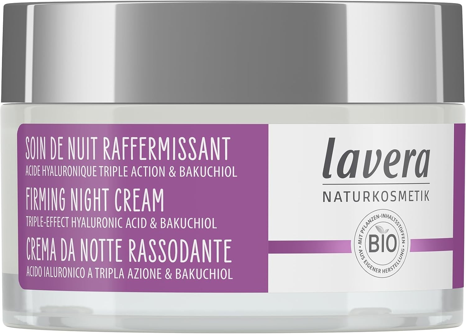 lavera Firming Night Cream - with triple-effect hyaluronic acid & bakuchiol - A