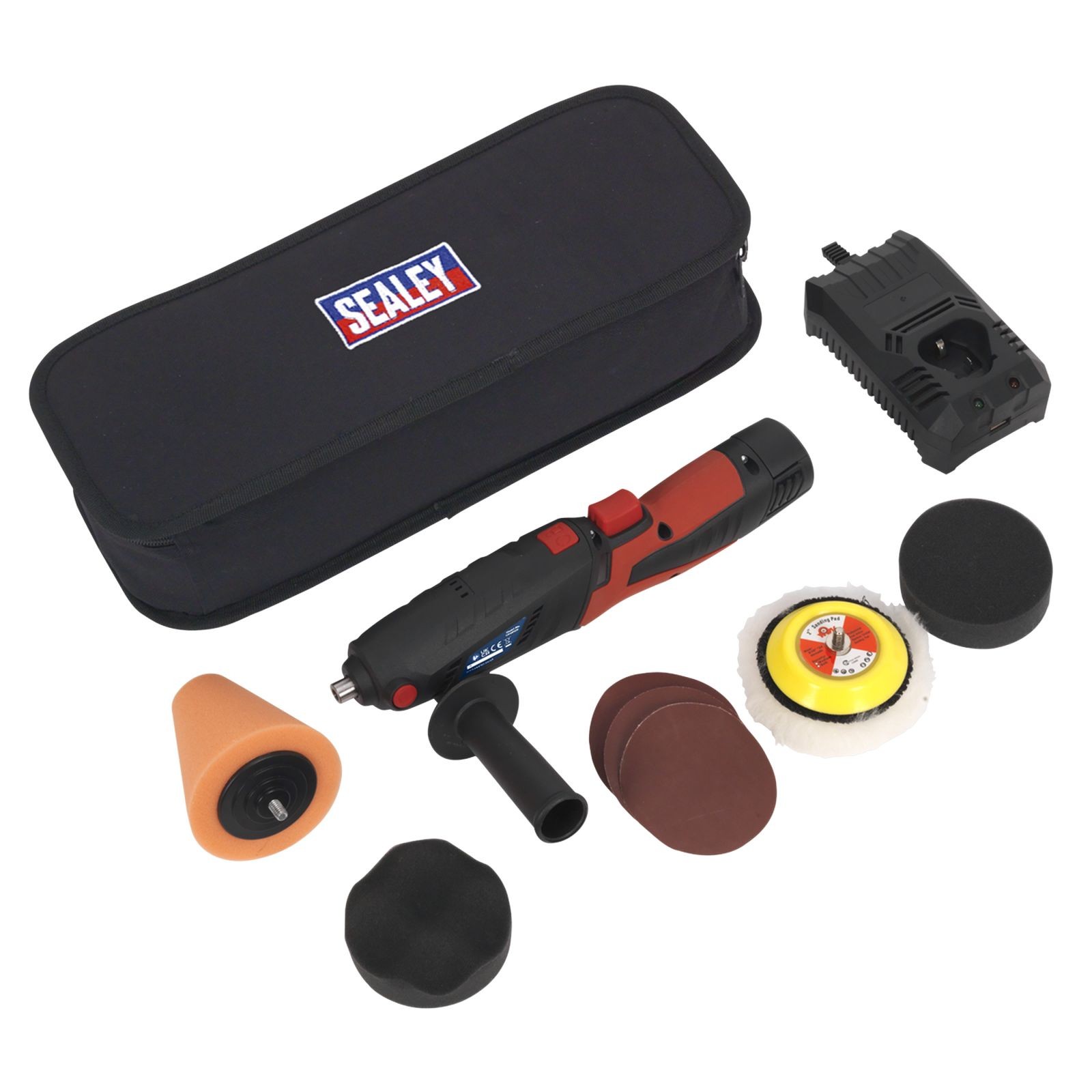 Sealey Cordless Mini Sander / Polisher Kit 10.8V