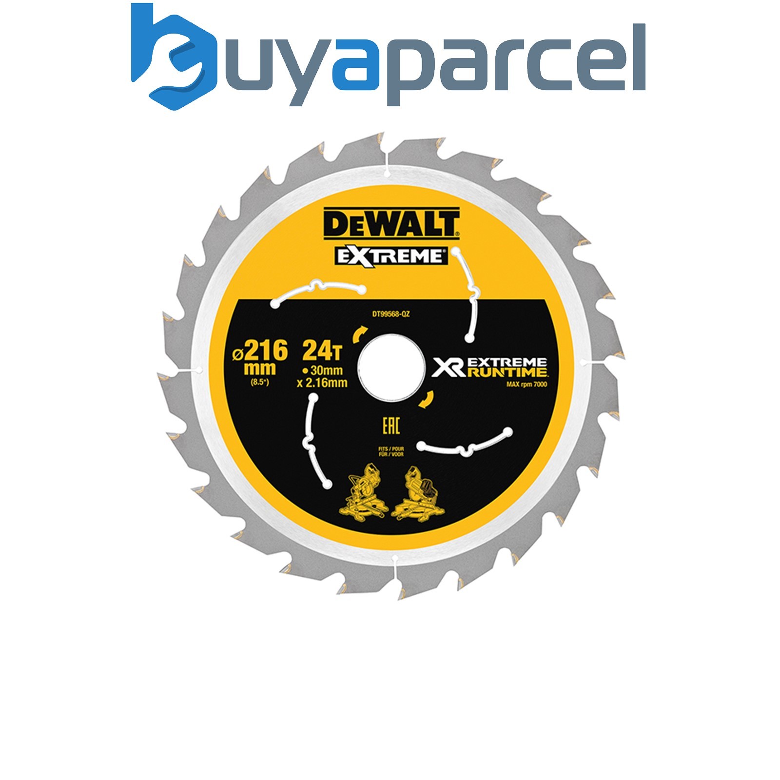 Dewalt DT99568-QZ XR FlexVolt Circular Saw Blade 216 x 30mm x 24T DEWDT99568QZ