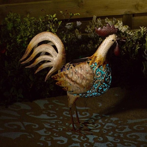 Solar LED Garden Ornament Light Up Hen Outdoor Lighting Chicken Colour Changing