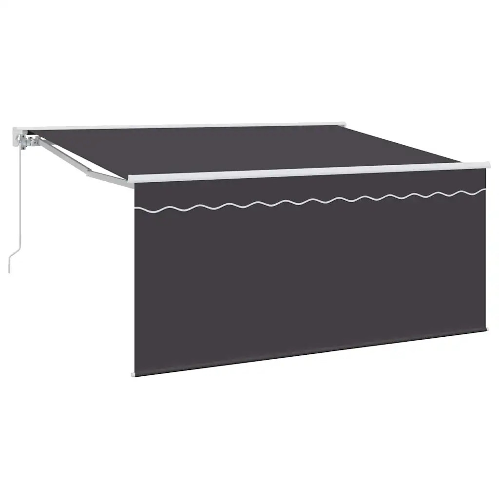 vidaXL Retractable Awning Retractable Anthracite 300 x 200 cm Fabric, Adjustable