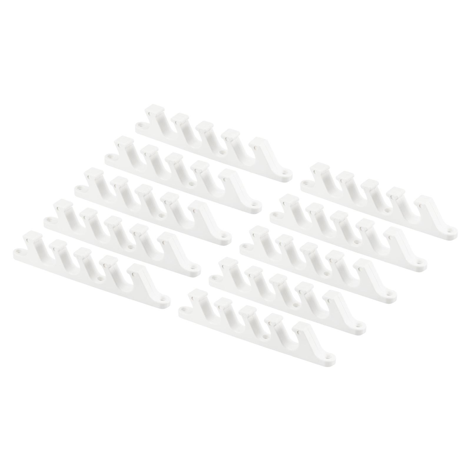 10pcs Chaise Adjustment Bracket, 5 Position Lawn Back Support Adjuster, White