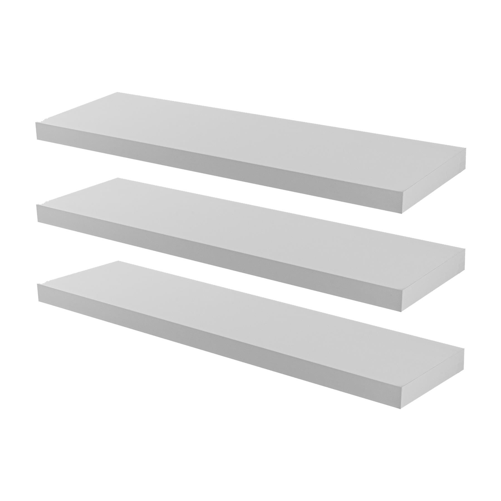 3x Modern Floating Shelves Wall Mounted Living Room Bedroom Storage 80cm White
