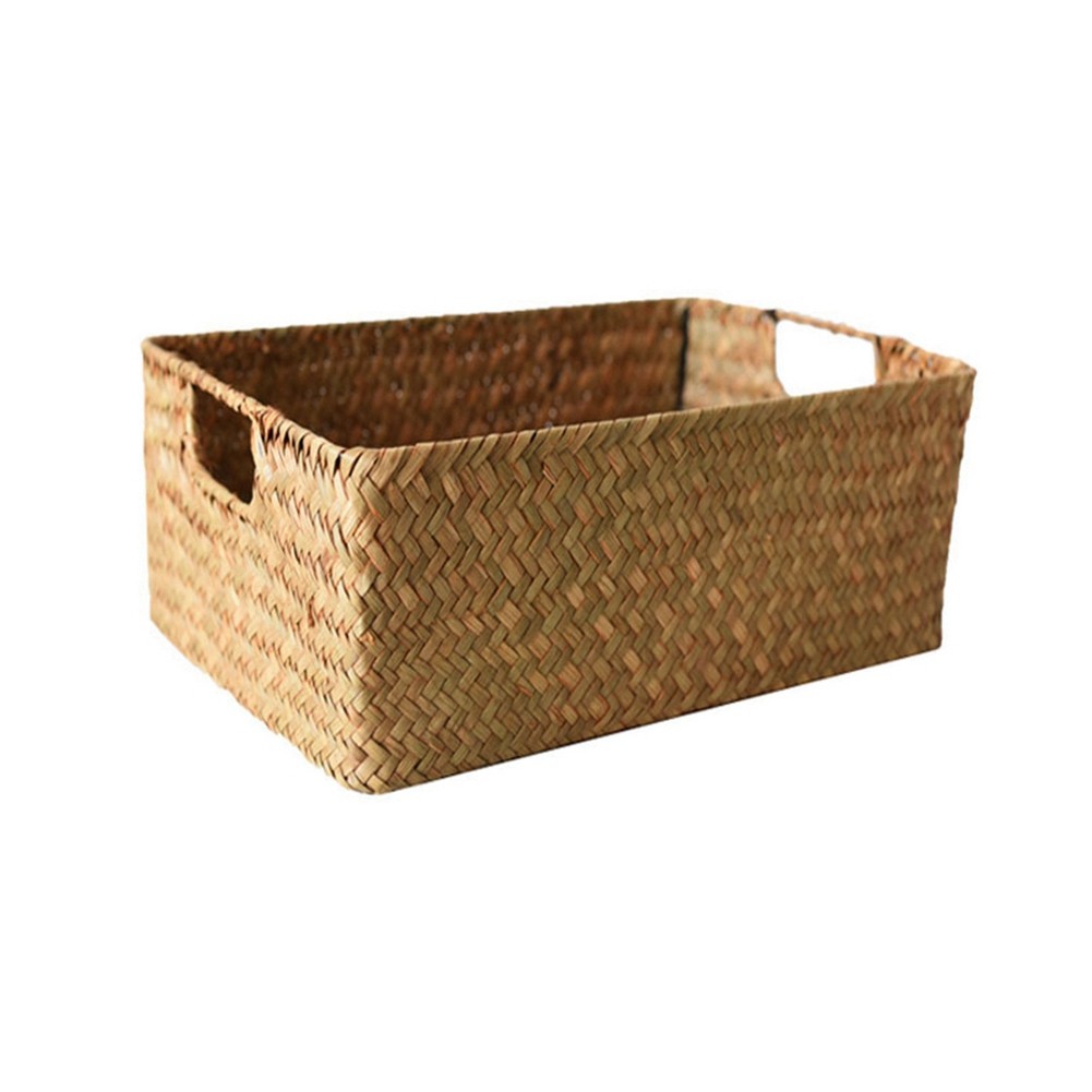 3X(Woven Seagrass Basket - Natural Straw Wicker Storage for Fruit, Bread,3234