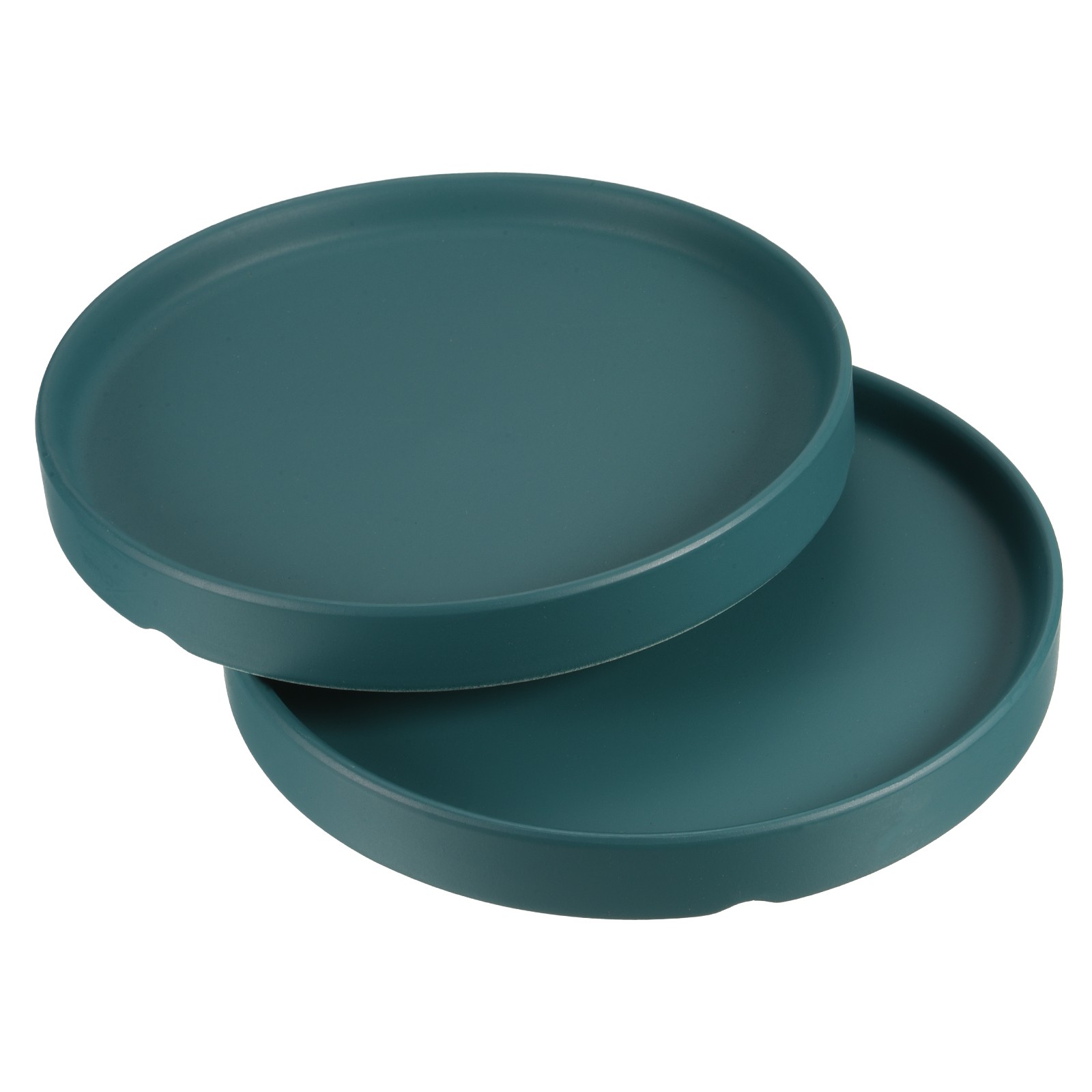 2pcs 6" Ceramic Round Plant Pot Saucers Flower Drip Tray Indoor Outdoor, Cyan