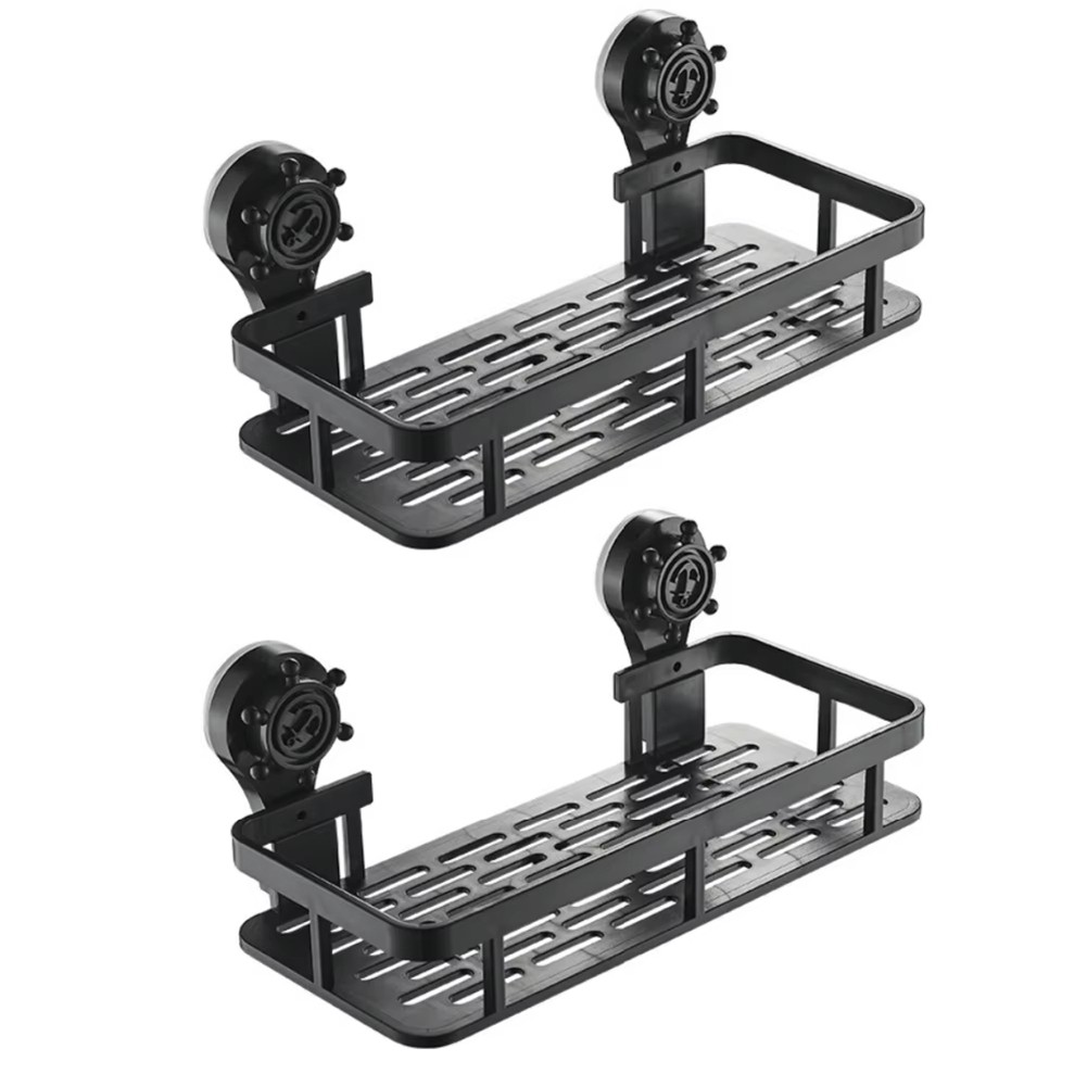 Wall-Mounted Bathroom Storage Rack - Suction Cup Bracket for Toilet6668