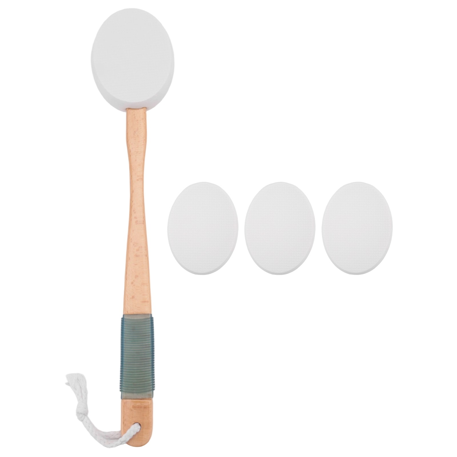 10X(Lotion Applicator for Back, Feet, 4 Replaceable Pads, 1 Long Handle,5417