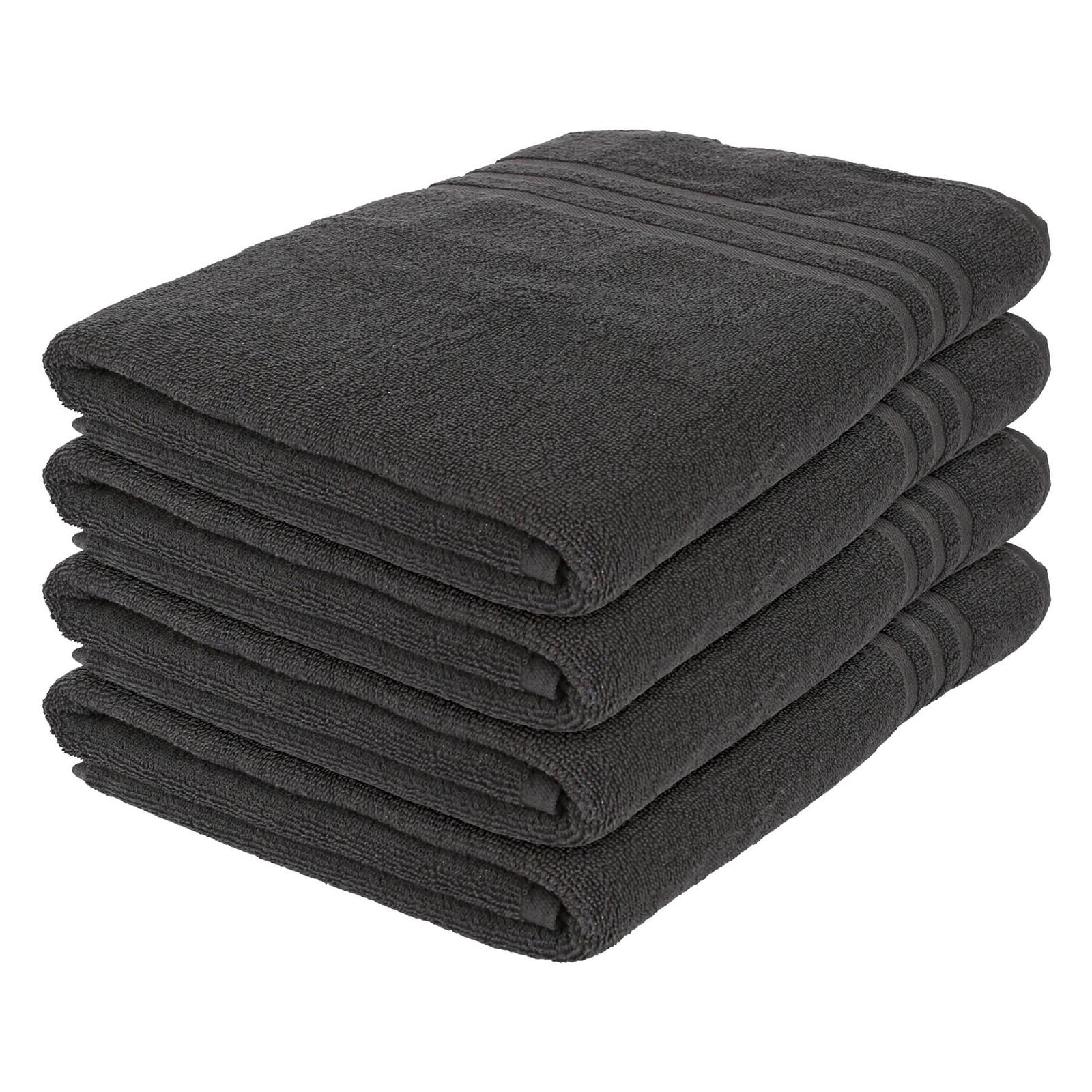 4x Charcoal 160cm x 90cm Cotton Bath Sheets Large Jumbo Soft Luxury Towels