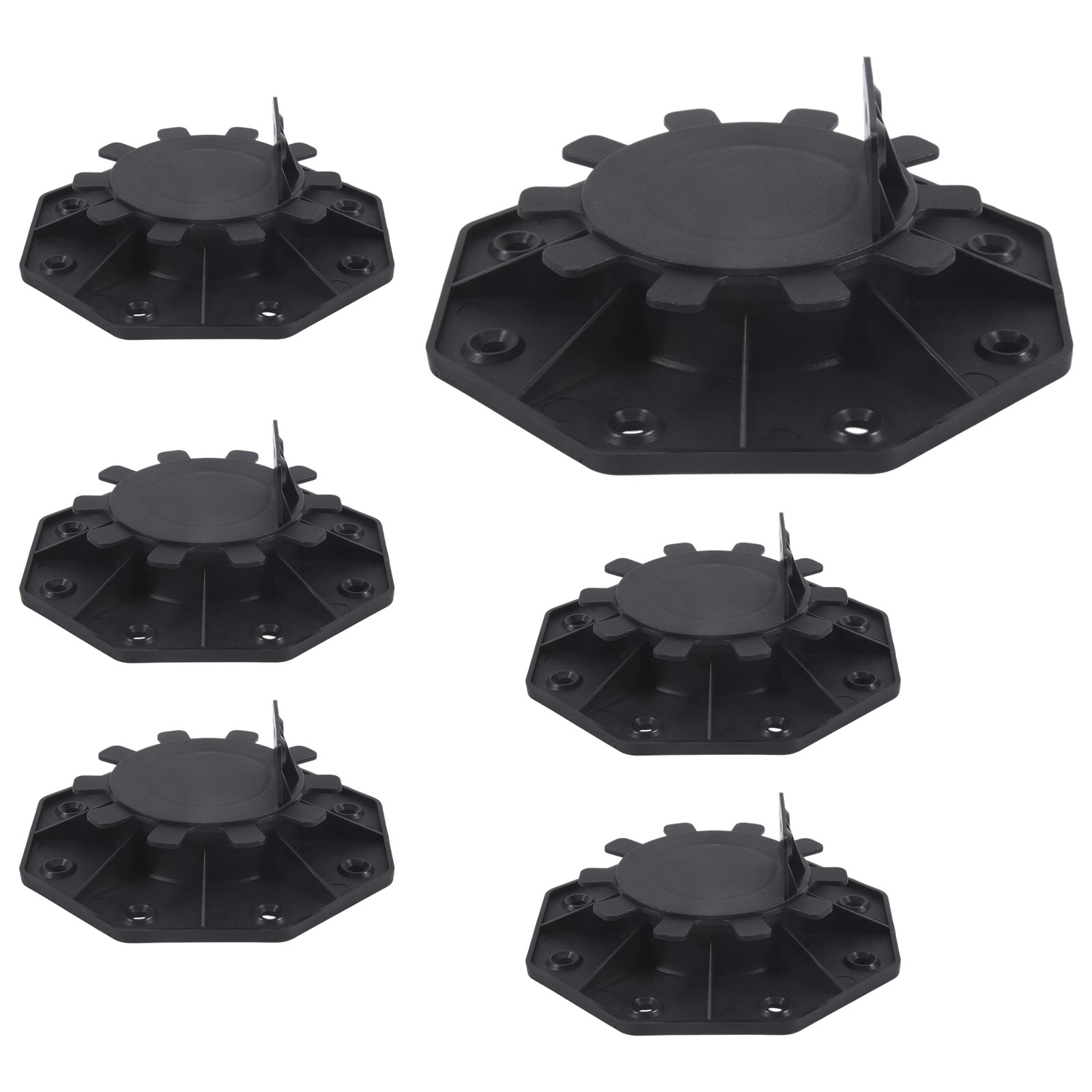 6 Pcs Joist Support Pedestals, Adjustable Decking & Flooring Support5095