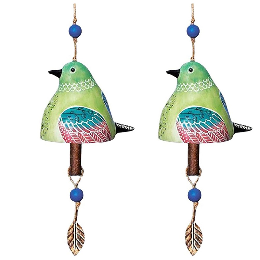 3X(Bird Birdsong Bell Hanging, Country Wind Chime, Resin Handicraft Wind6949