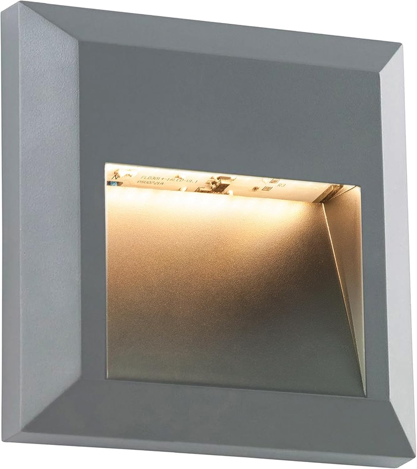 National Lighting Severus Grey Finish Indirect Warm White LED Outdoor Square Gu