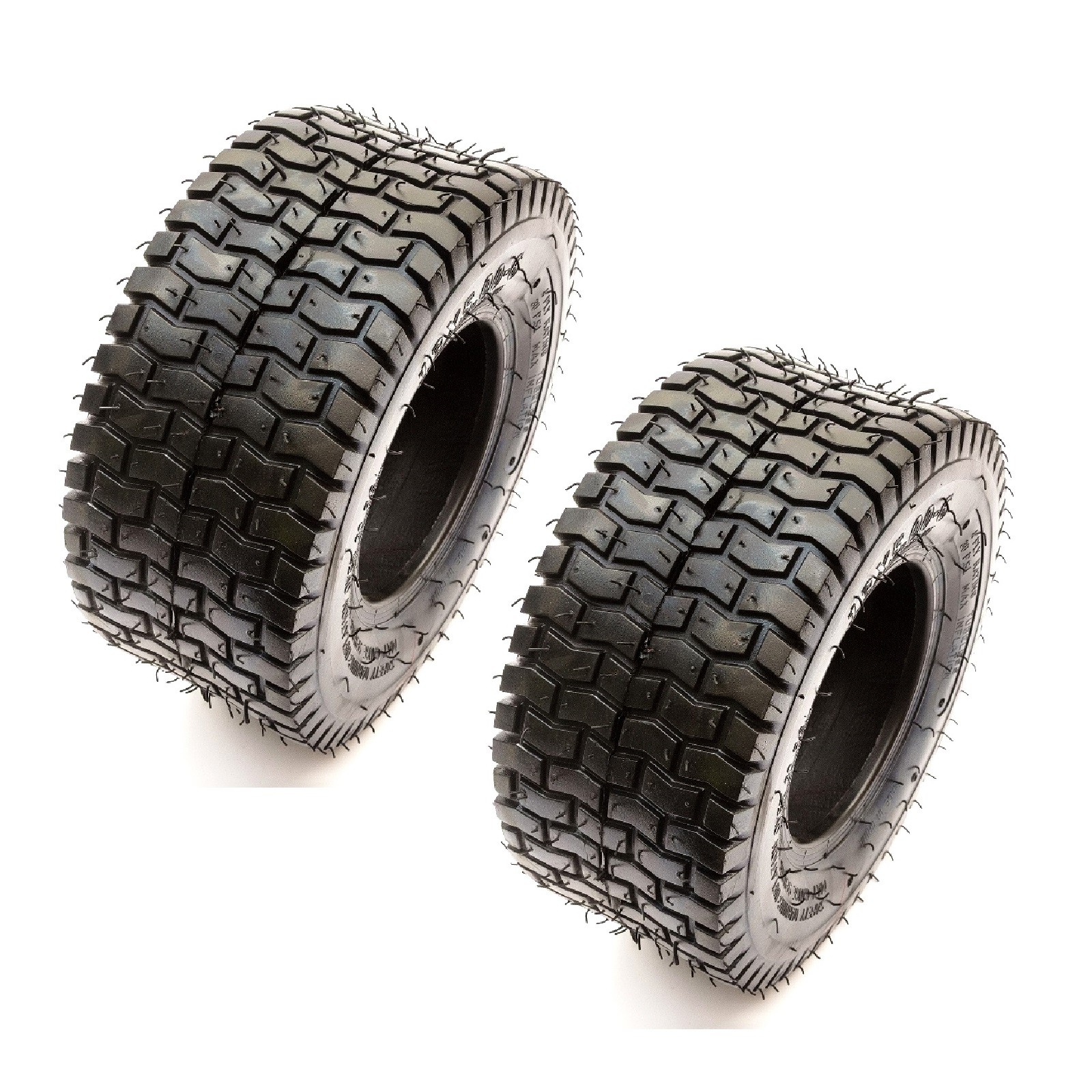 2x Tyre 13x5.00-6 Ride On Lawn Mower 4 Ply Grass Safe Turf Tread Tubeless Black