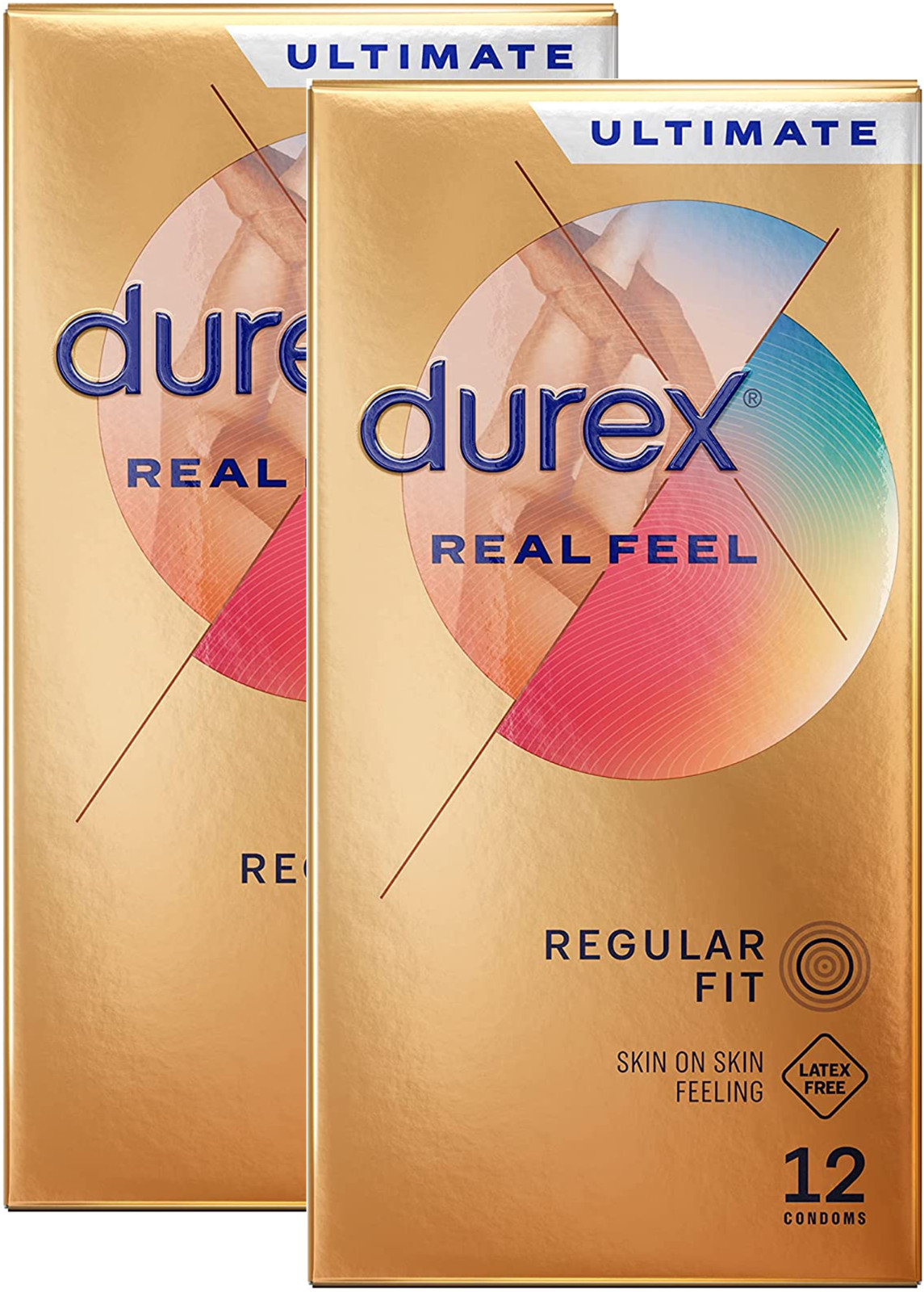 Durex Real Feel 12 Pack Latex Free Condoms (2 Packs of 12) 24 Condoms