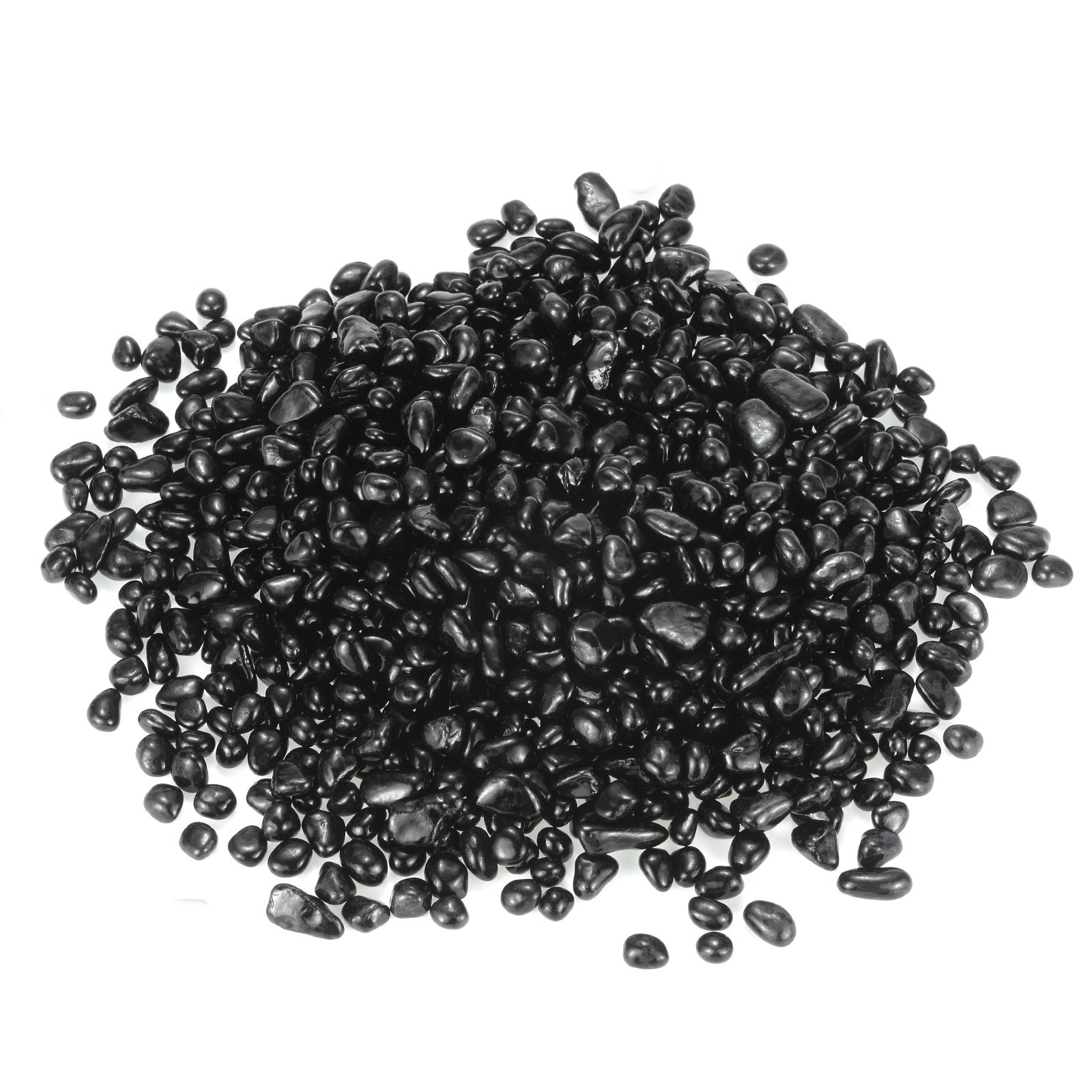 High Luster Round Fire Glass Beads for Vases 8-13mm, 1.98-Pound [Black]
