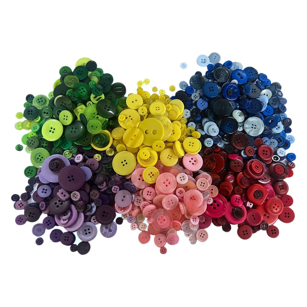 1200-1500Pcs Resin Buttons Sewing Button Assorted Sizes for Sewing DIY8079