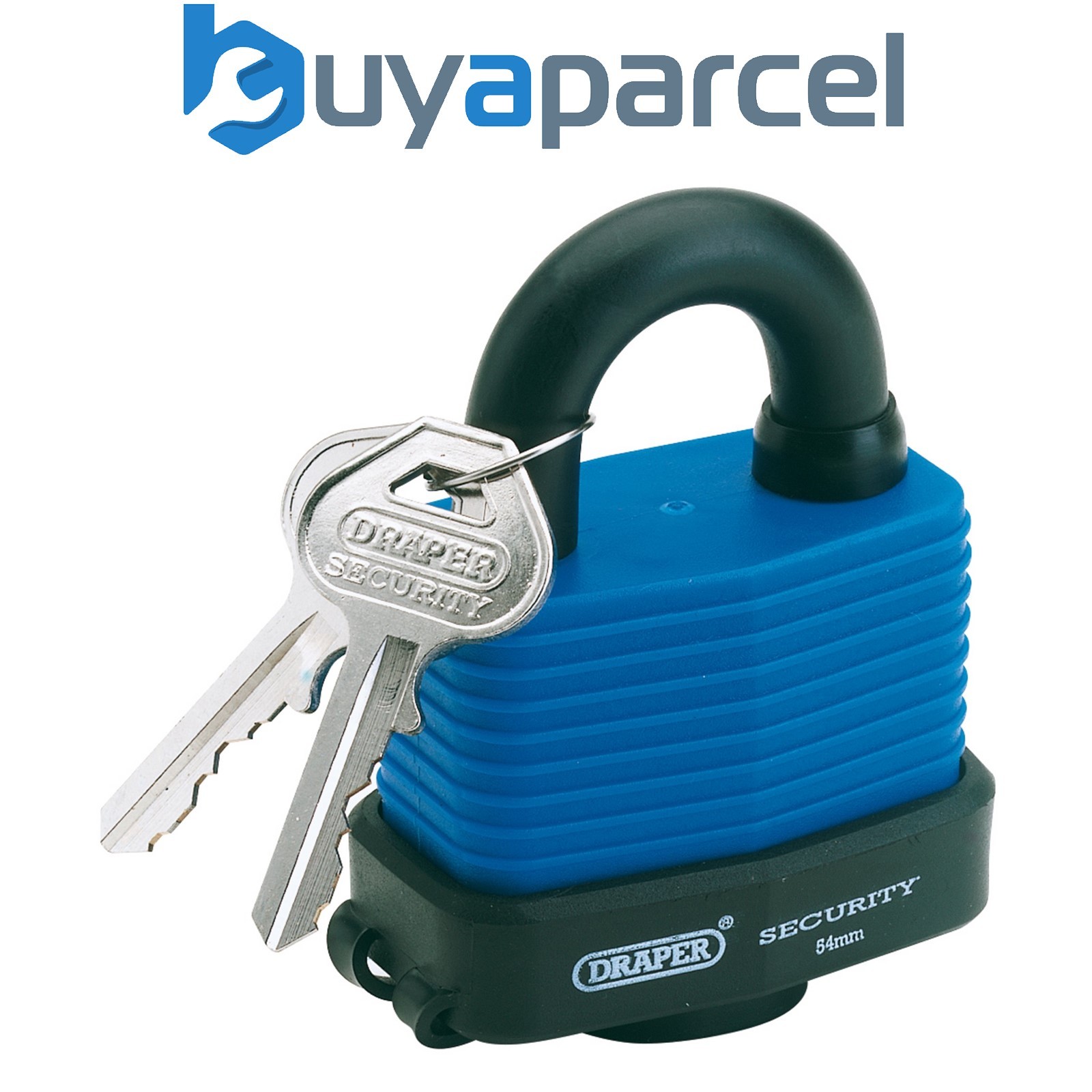 Draper 64178 Laminated Steel Padlock and 2 Keys with Hardened Steel Shackle and