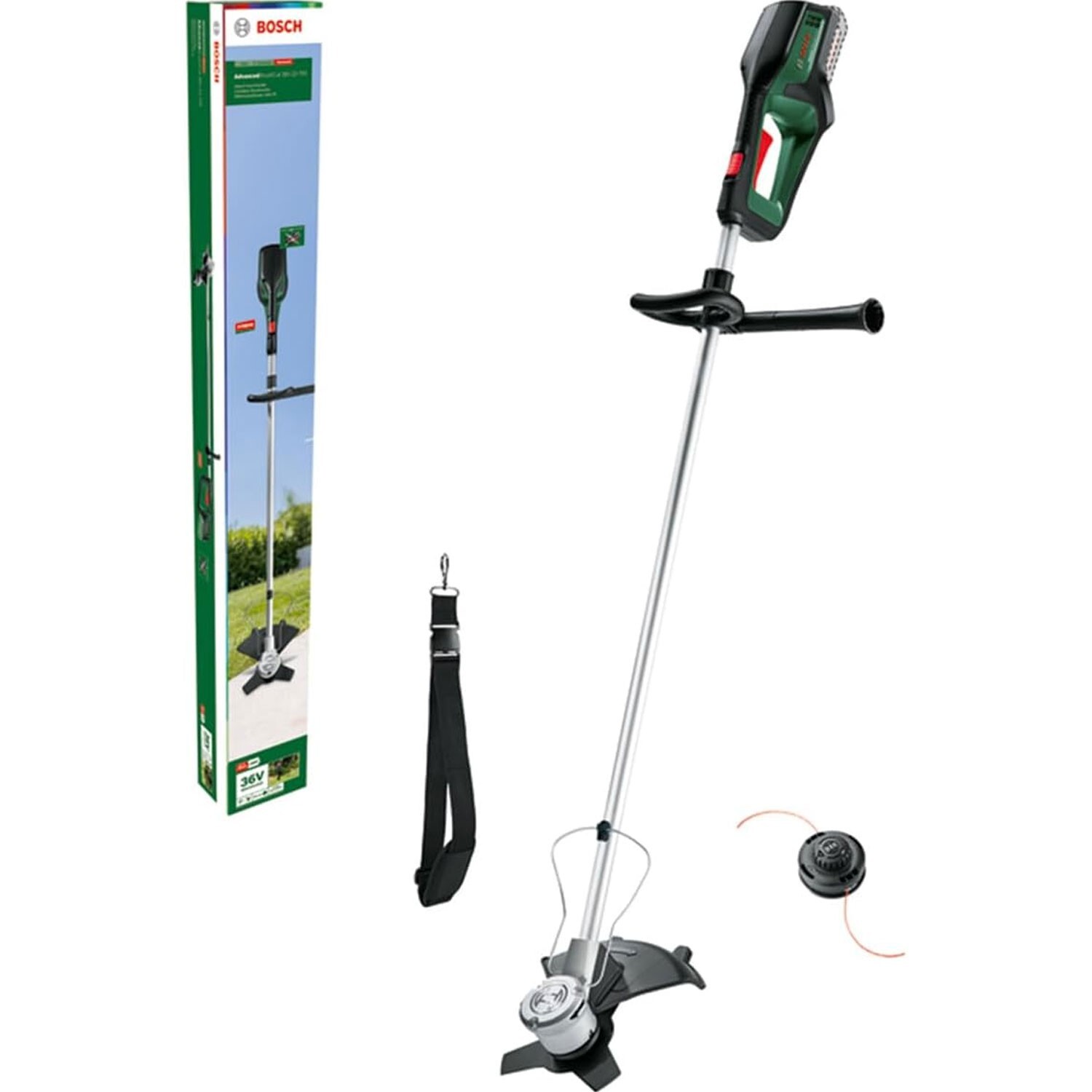 Bosch AdvancedBrushCut 36V-23-750 Cordless Brushcutter Body Only - Classic Green