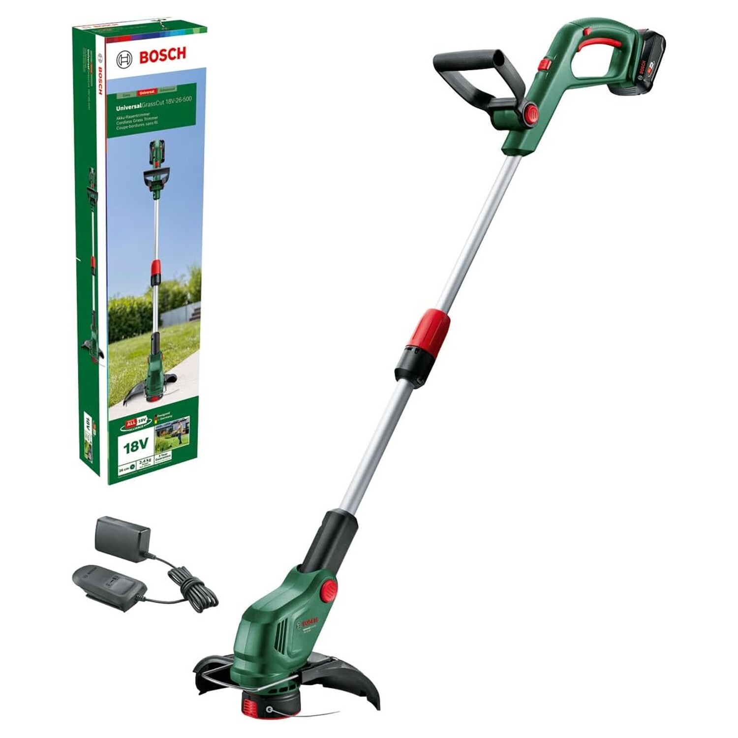Bosch Cordless Grass Trimmer 18V UniversalGrassCut 26cm – With Battery & Charger