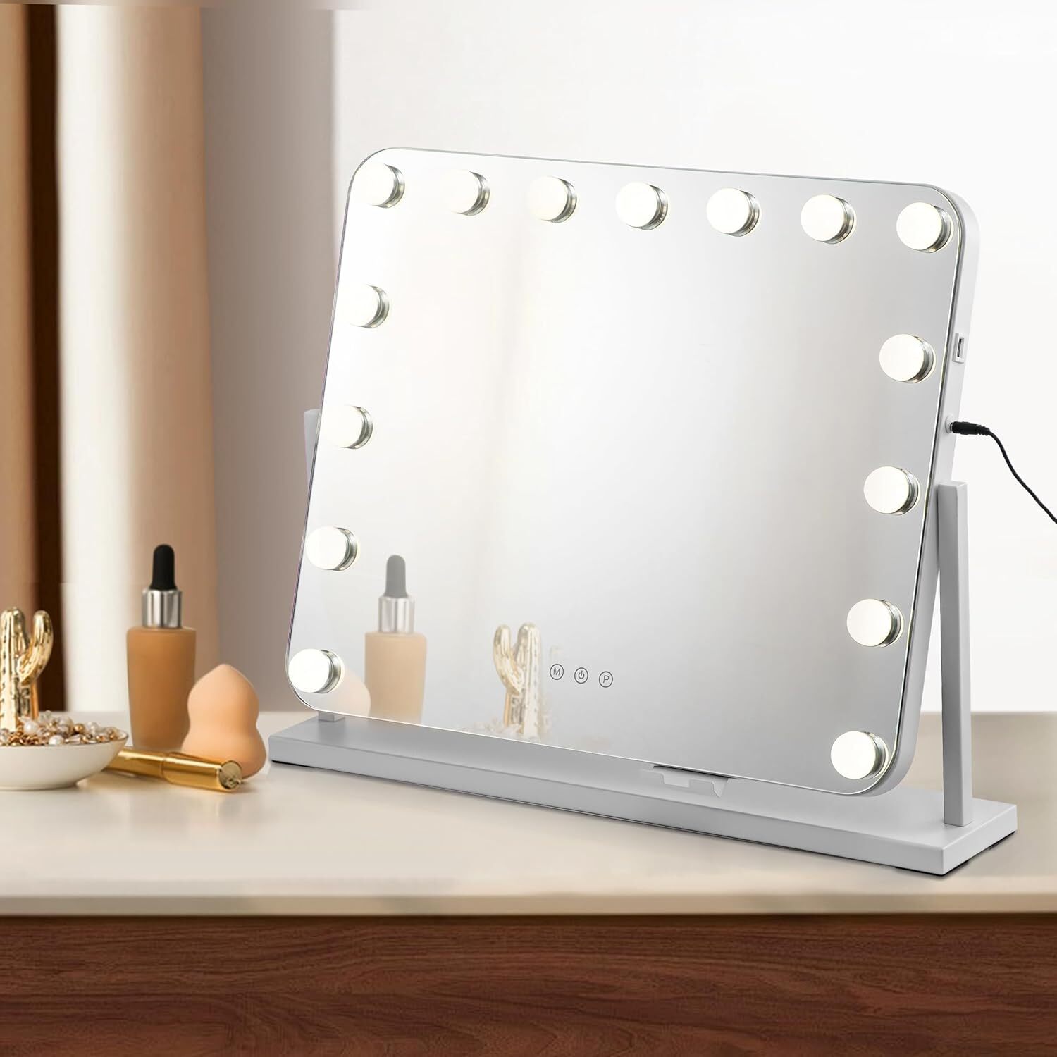 Hollywood Mirror Vanity Make Up Mirror with 15 Lights LED Dressing Table Mirror