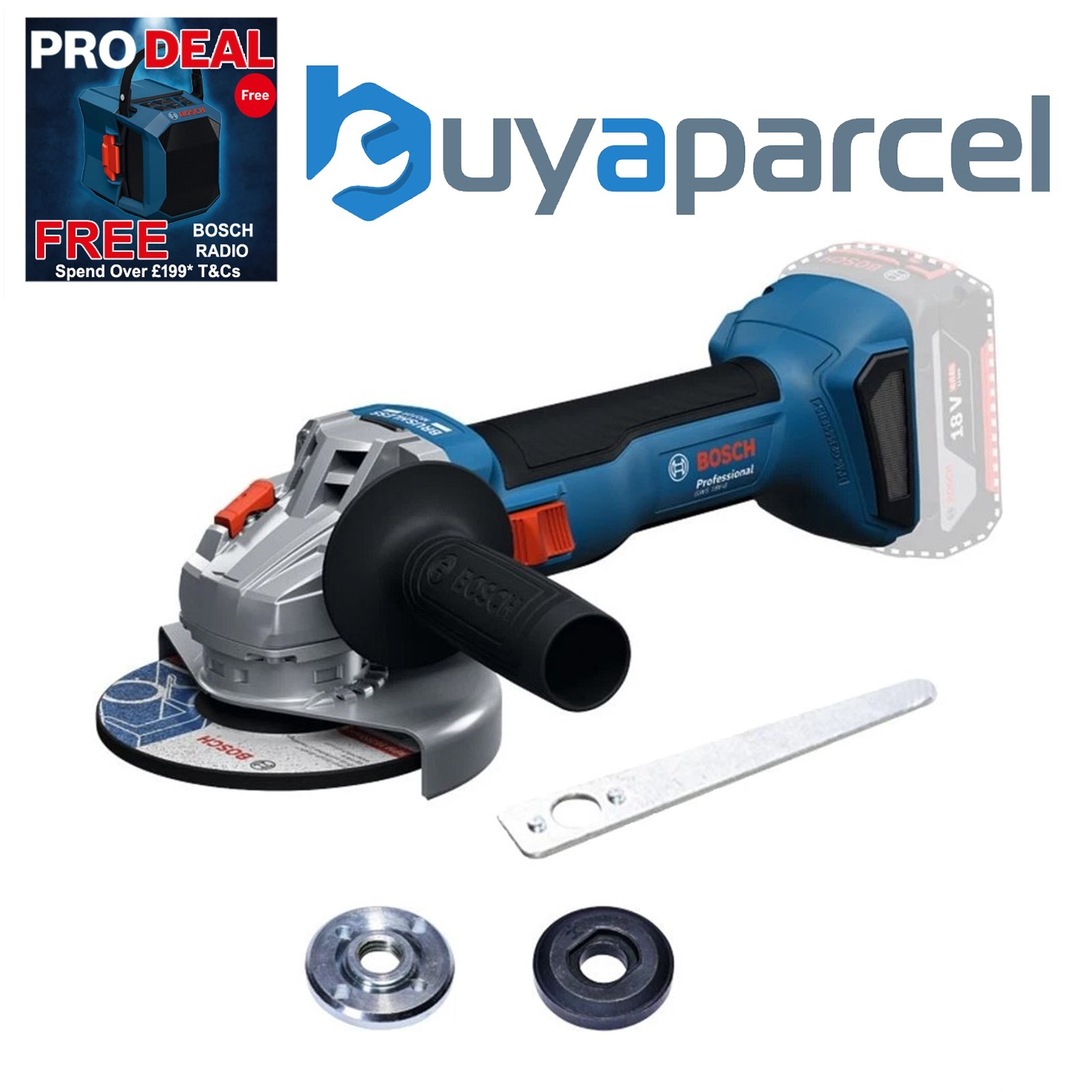 Bosch Professional GWS 18V-8 125 18v 115mm Brushless Angle Grinder Bare GWS18V8