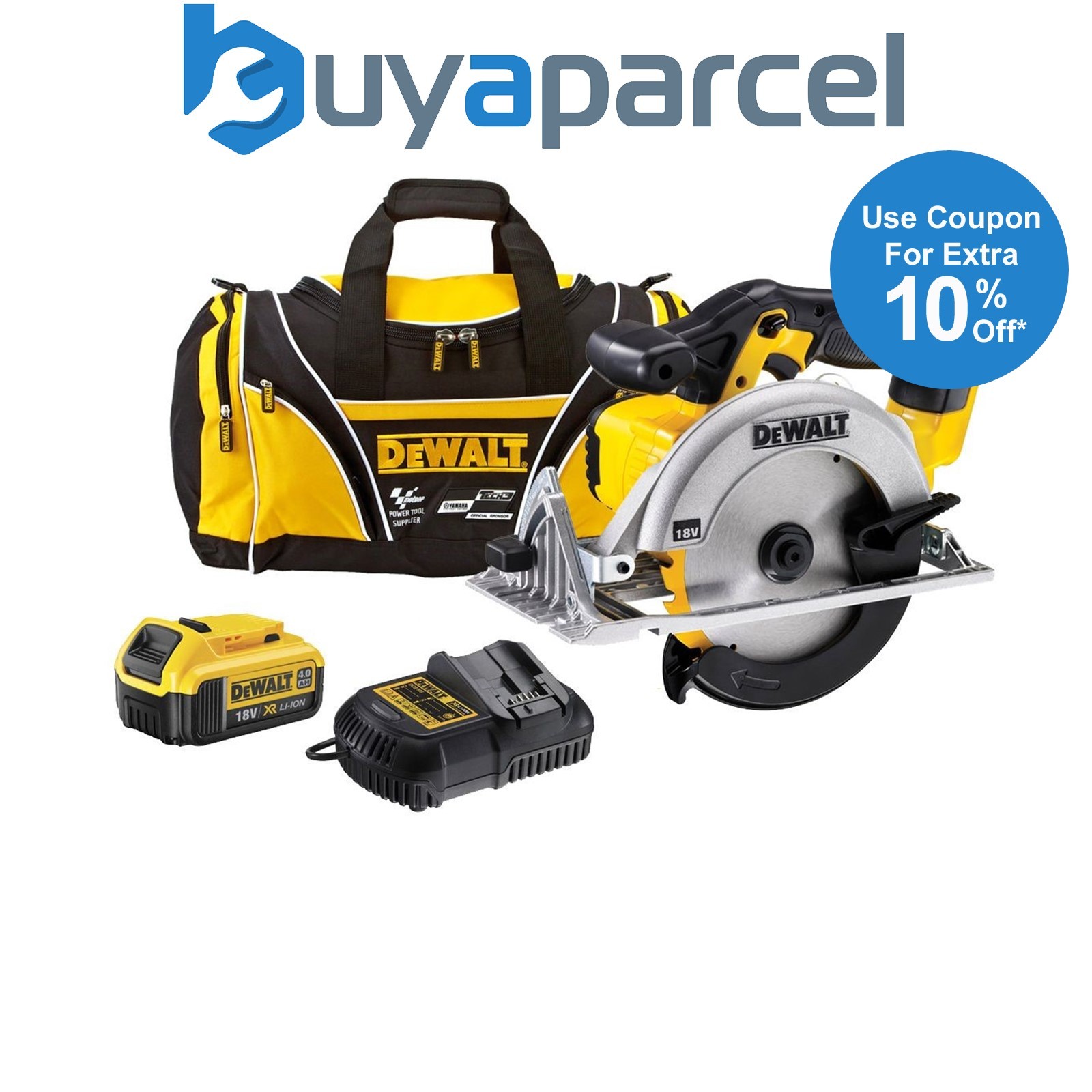 DeWalt DCS391M1 18v Heavy Duty XR Circular Saw + 1 x 4.0ah Batt, Charger + Bag