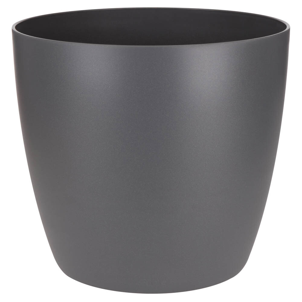 Houseplant Pot Cover, Grey Elho Watertight Recycled Plastic Planter, 25cm Indoor