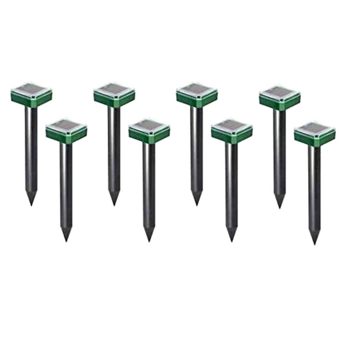 8 Pcs Outdoor Solar Ultrasonic Vibration Repeller Snake Repeller Mole6808