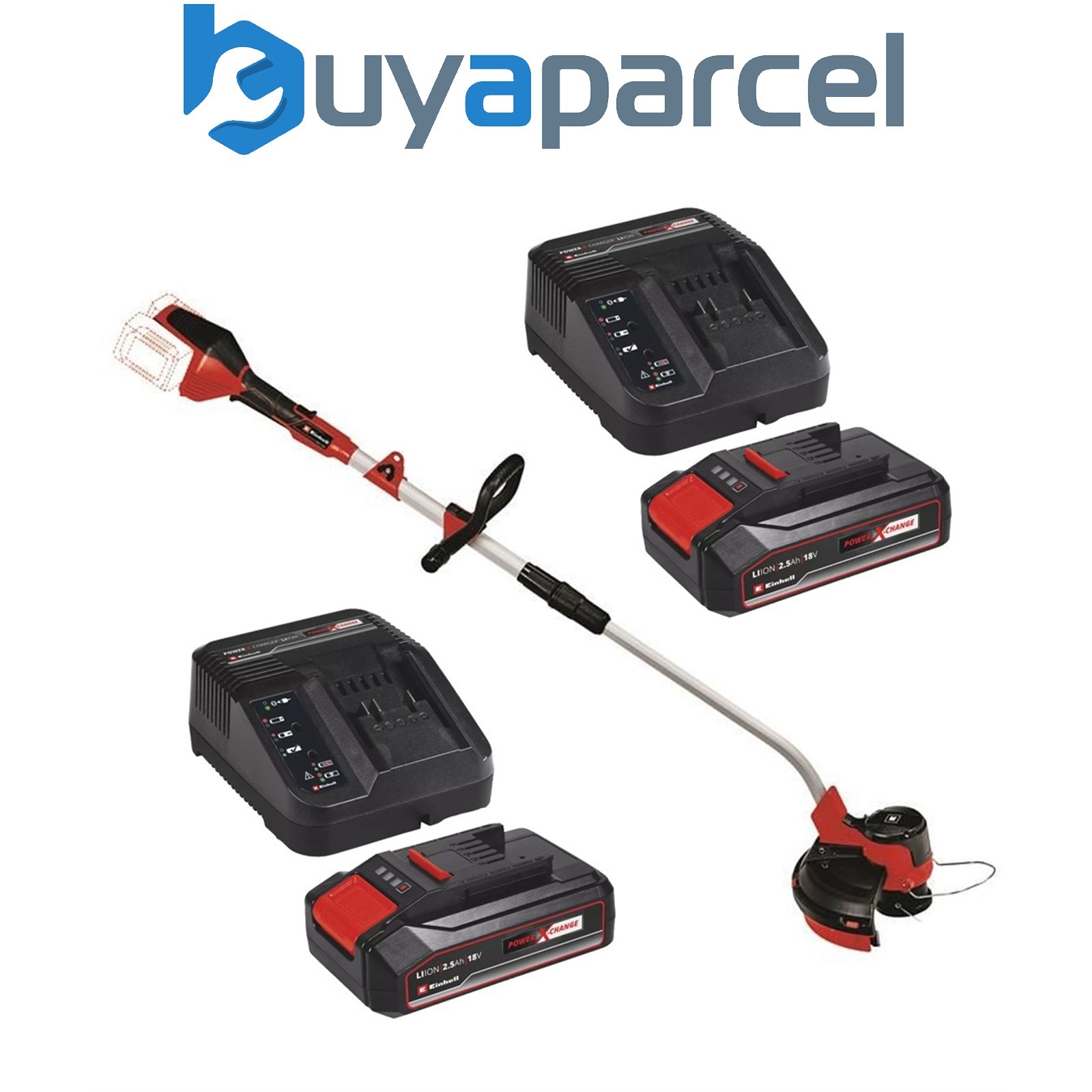 Einhell 3411300 GE-CT Power X-Change Grass Trimmer 36V + 2 x 2.5AH Battery Pack