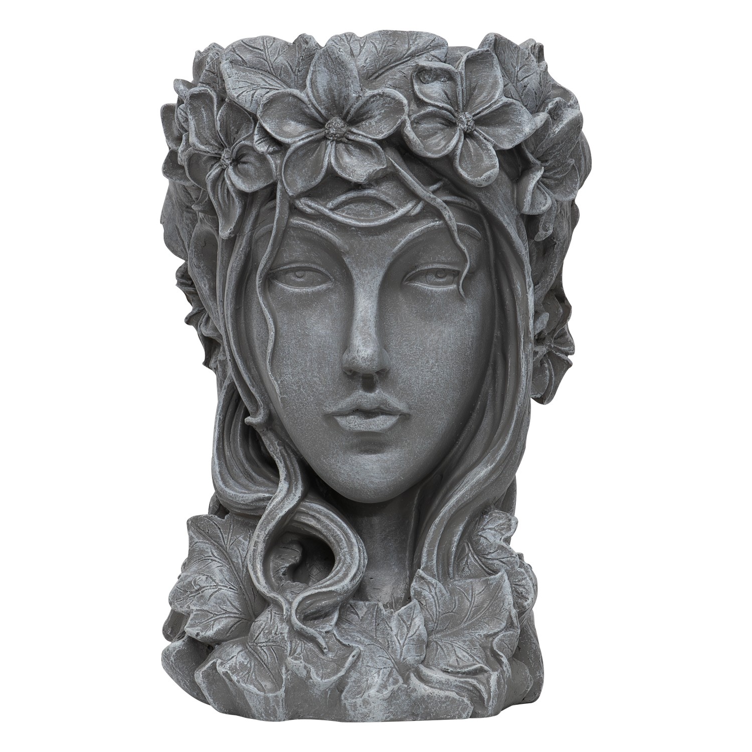 Woodside Garden Goddess Head Planter Decorative Indoor/Outdoor Plant Pot Statue