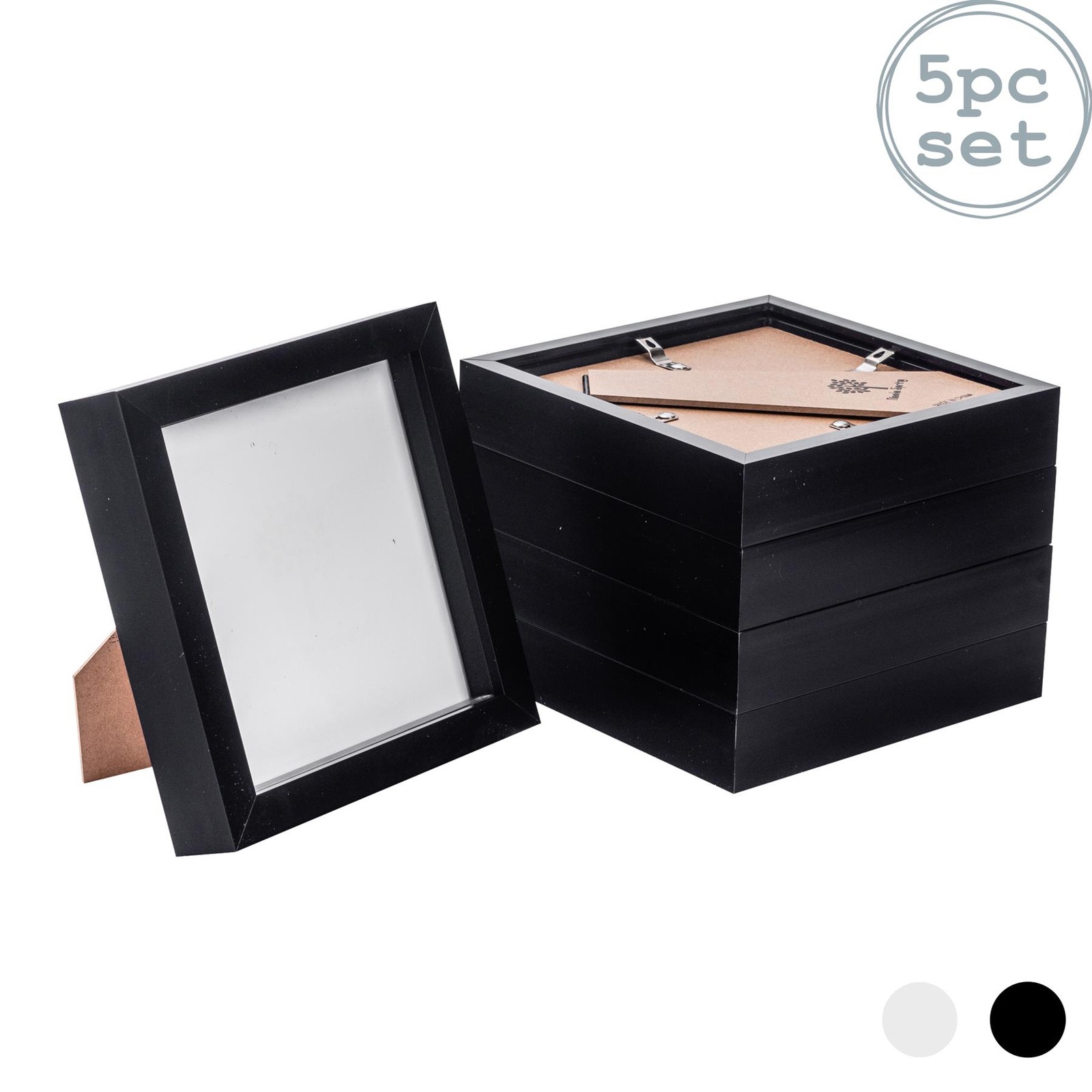 5x 3D Box Photo Frames Standing Hanging Craft Shadow Picture Frame 6 x 6" Black