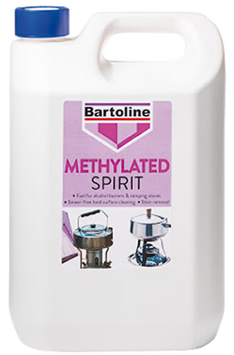 Bartoline Methylated Spirit Fuel Burners Camping Stoves Stain Cleaning 5L Litre