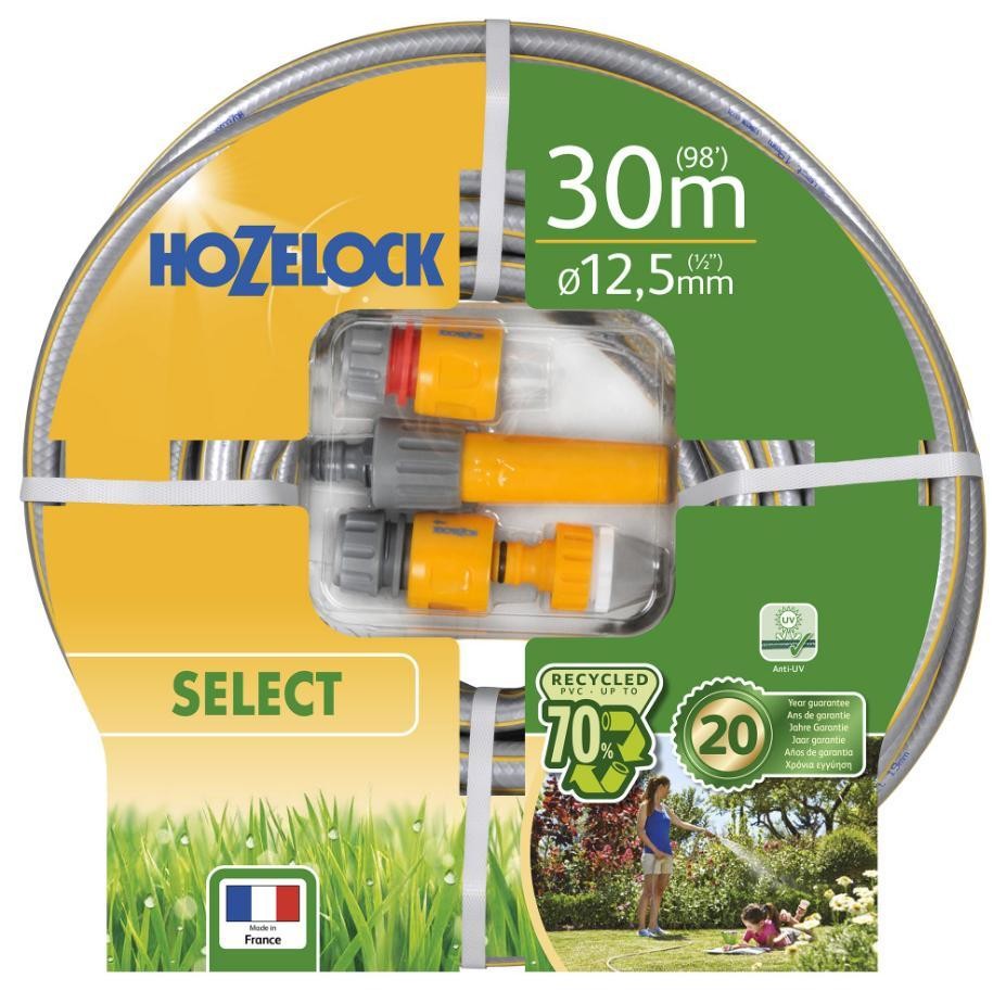 30m Select Garden Hose Pipe & Fittings Set - 100-100-583