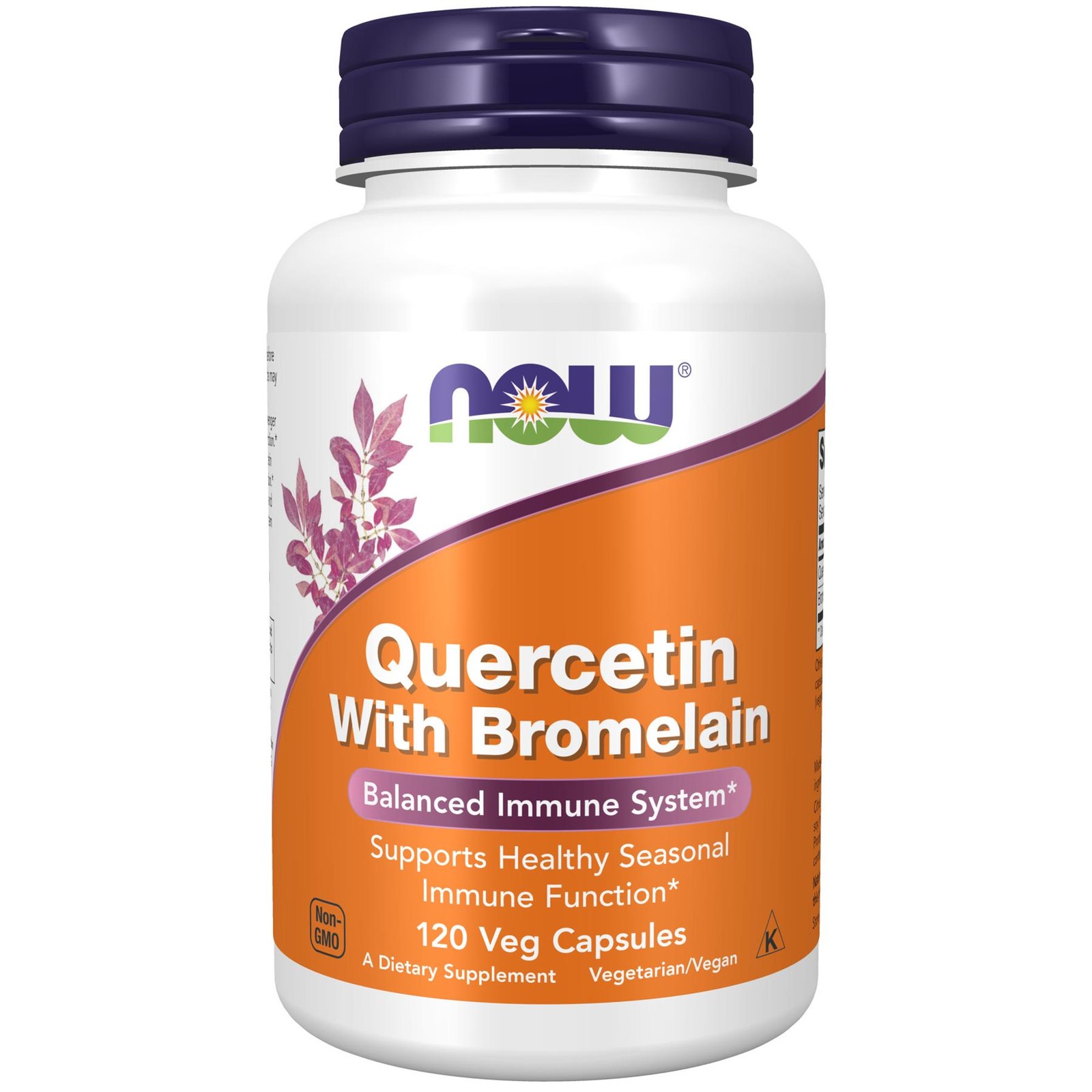 NOW Foods Quercetin with Bromelain 120 Veg Capsules Joints, Immune, Inflammation