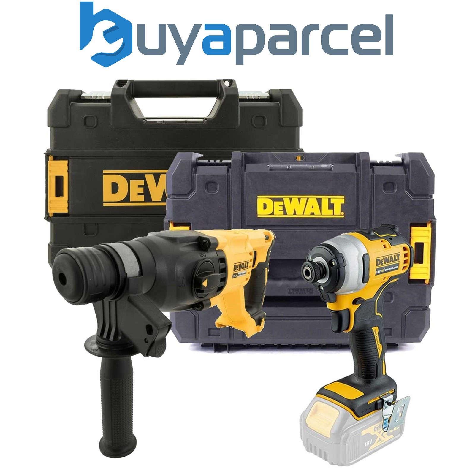 Dewalt DCK2023 18v XR Cordless Kit - DCF787 Impact DCH133N SDS Drill Bare TSTAK