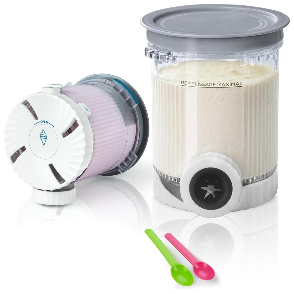 4PCS Ice Cream Pints and Lids with Spoons for NC701 NC700 Series4412